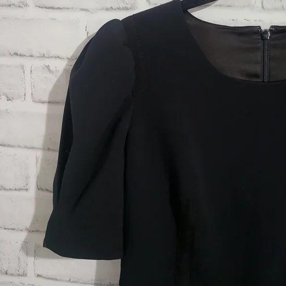 Club Monaco Puff Sleeve Sheath Dress Black size 2 - www.sanvalentin.cl